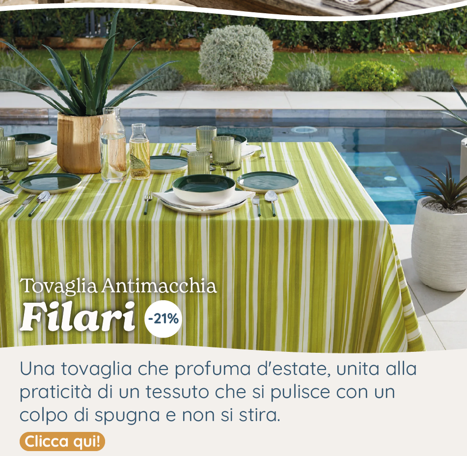Tovaglia Antimacchia in Fantasia - Filari
