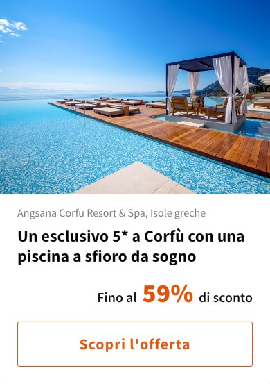 Un esclusivo 5* a Corfù con una piscina a sfioro da sogno