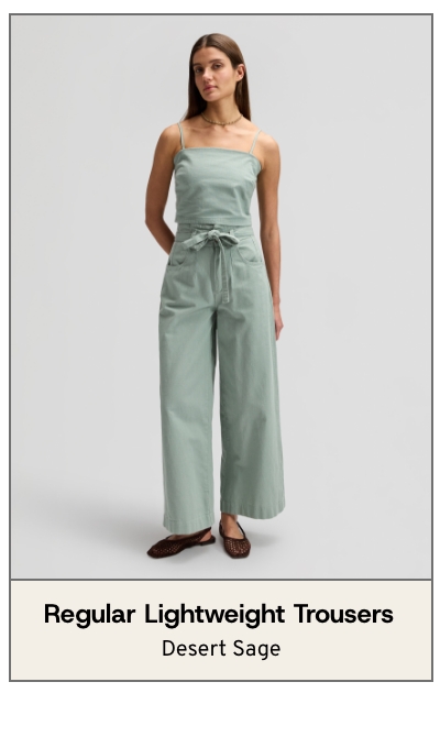 Regular Pleated Lightweight Trousers