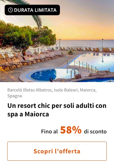 Un resort chic per soli adulti con spa a Maiorca