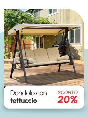 Dondolo 3 posti con tettuccio