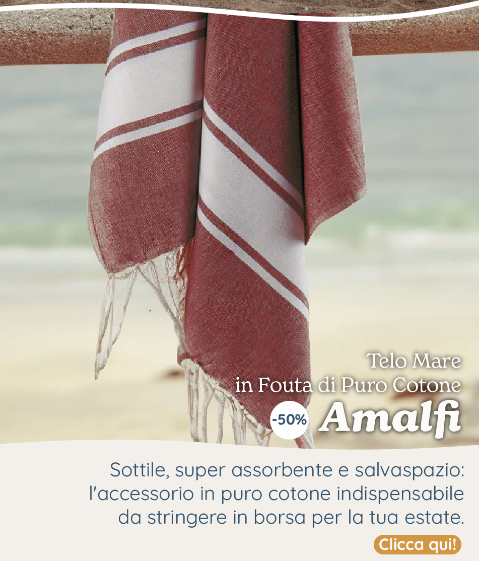 Telo Mare in Fouta di Puro Cotone - Amalfi