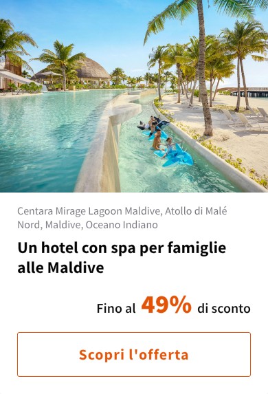 Un hotel con spa per famiglie alle Maldive