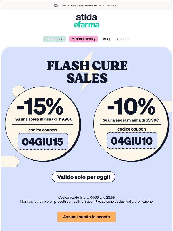 ⚡ Flash Cure Sales | Fino al 15% di Sconto!