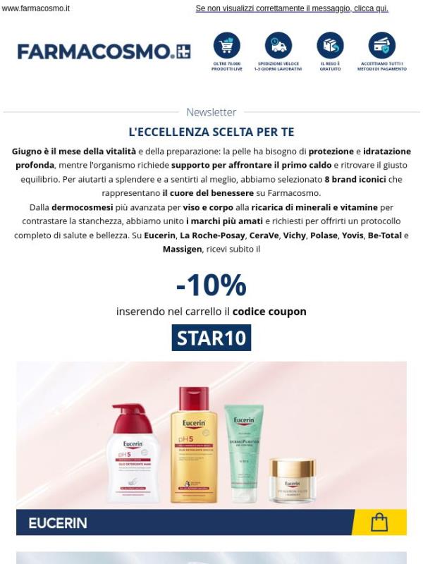 💎 8 Top Brand per l'estate: -10% su Integratori e Bellezza