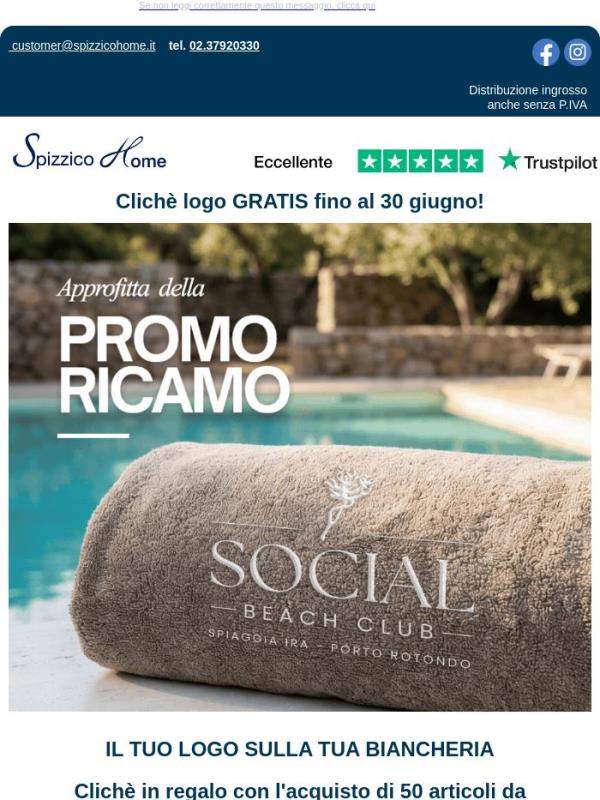 ⭐Gratis! Cliche LOGO in regalo fino al 30 Giugno 🎁 Scopri la Promo 👈