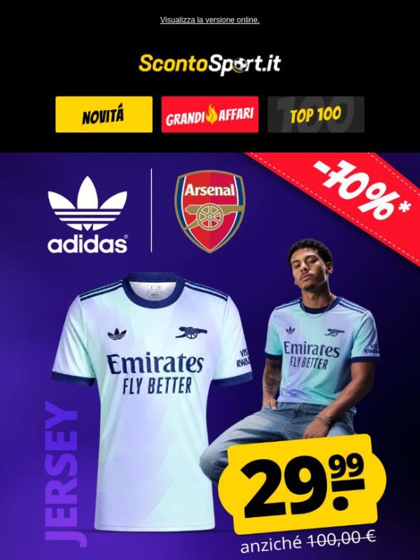 ⚽ Maglia adidas dell'Arsenal a soli 29,99 €