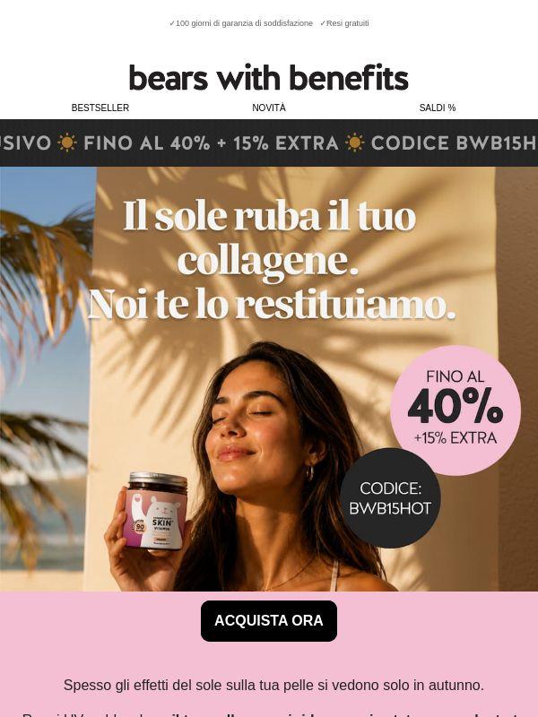 Il sole ruba il tuo collagene☀️