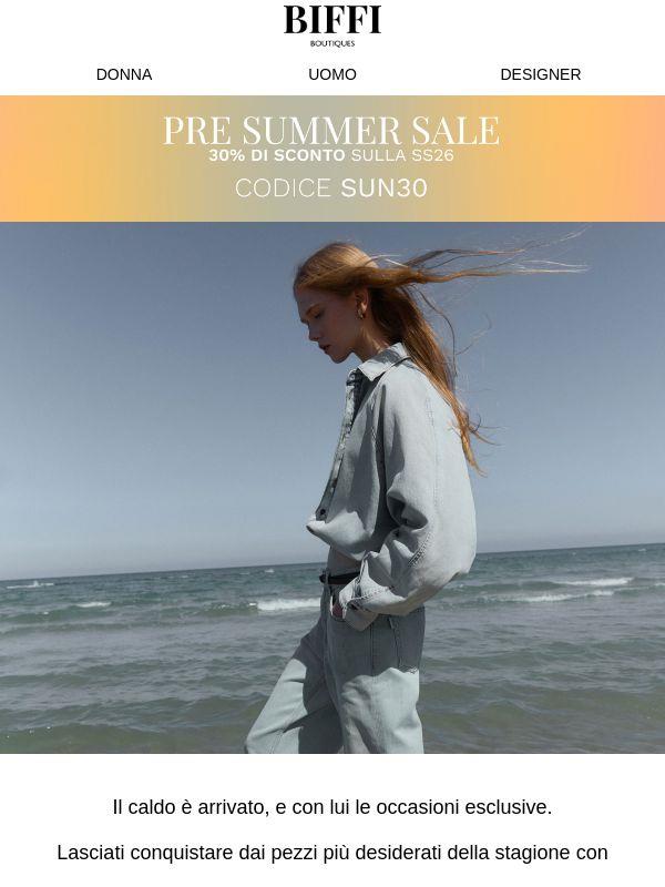 ☀️ PRE SUMMER SALE: 30% di sconto sui tuoi articoli preferiti della stagione SS26!