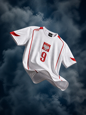 Maglia da calcio della Polonia.