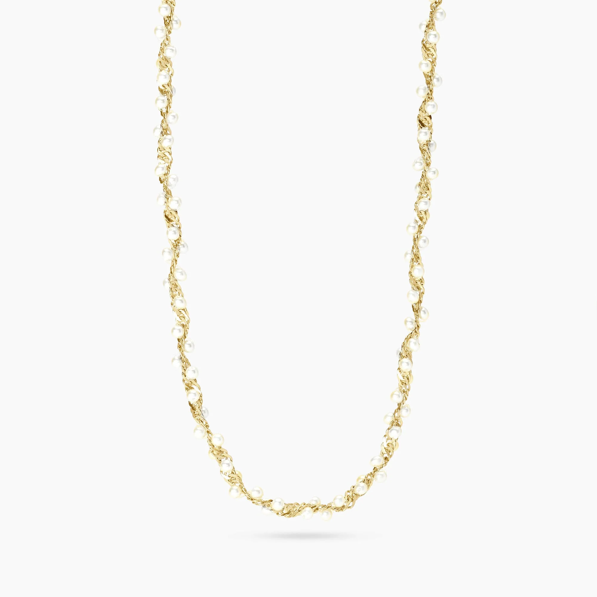 Image of Girocollo dorato con perle conchiglia STYLE 71