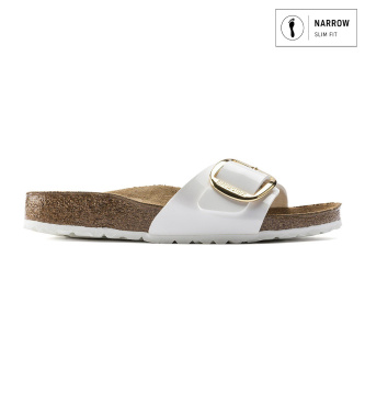 Sandali Madrid Big Buckle Birko-Flor (Vestibilità Stretta) bianco