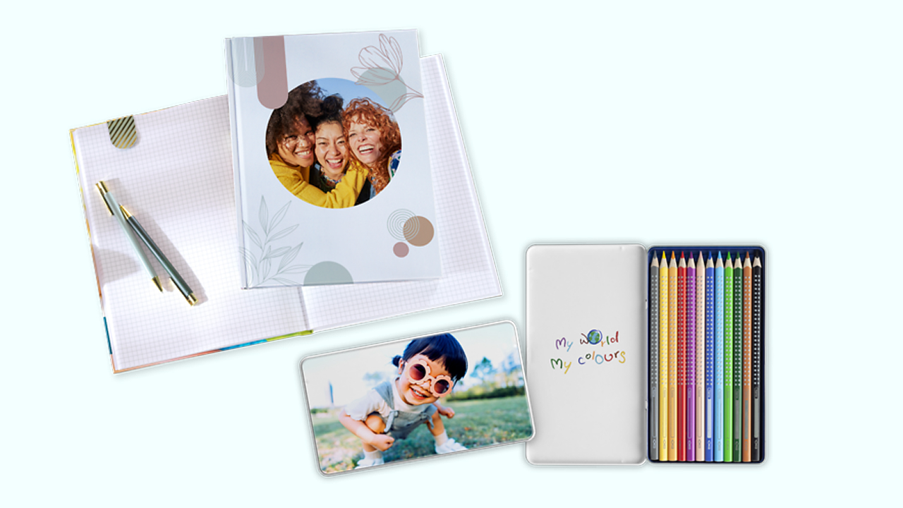 Accessori per lo studio personalizzati con foto di scuola