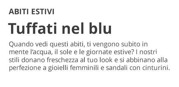 Abiti estivi