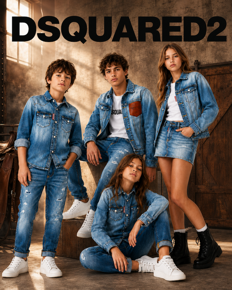 DSQUARED2 Camicia a manica lunga in denim 