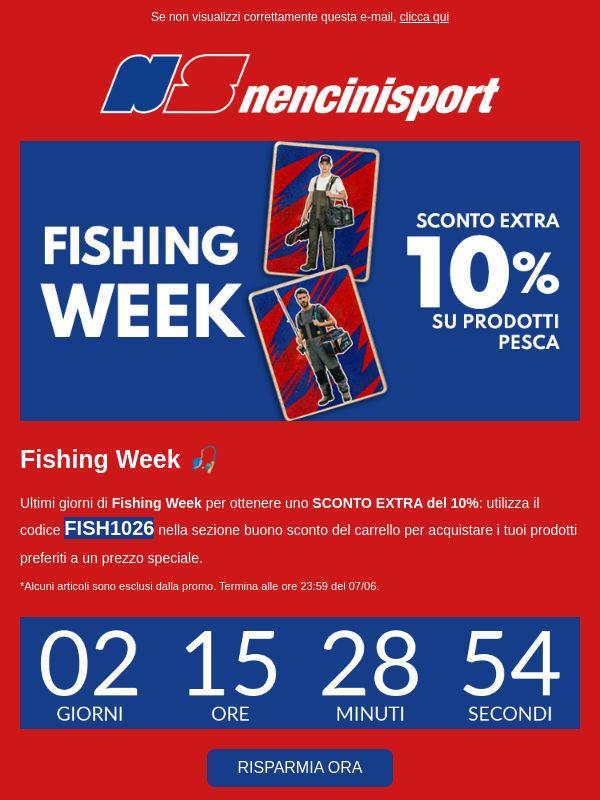Ultimi giorni di sconto EXTRA 10% - Fishing Week