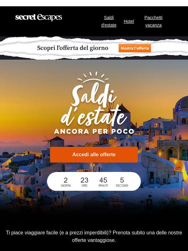 I saldi d'estate scadono tra 72 ore