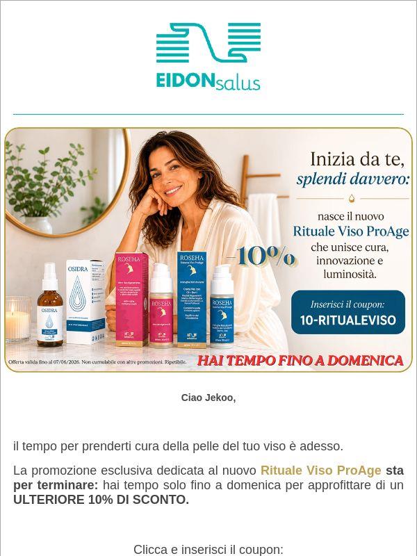 Ultimi giorni per il 10% extra sul nuovo Rituale Viso ProAge