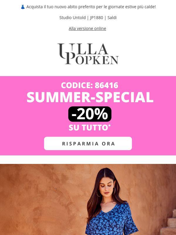 L'estate sta arrivando: risparmia il 20% su tutto 🌞
