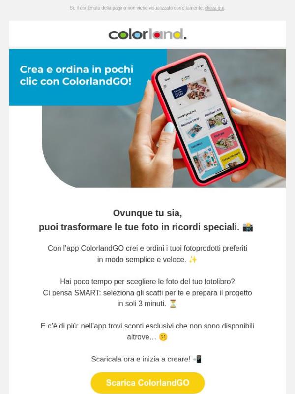 Scarica ColorlandGO e scopri gli sconti esclusivi disponibili solo nell’app.
