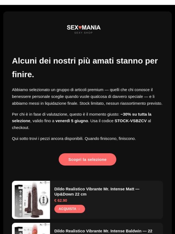 Ultimi pezzi: −30% solo fino a venerdì
