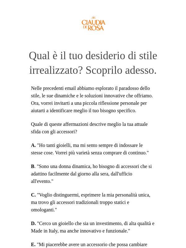 Qual è il tuo desiderio di stile irrealizzato? Scoprilo adesso.