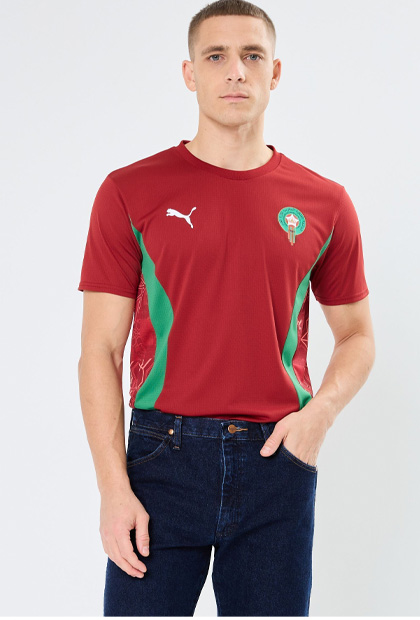 Puma Tee-shirts manches courtes FRMF Prematch SS Jersey homme bordeaux