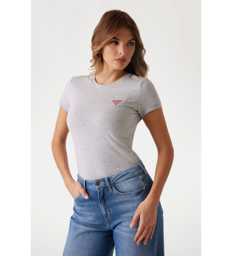 Maglietta elastica con logo triangolo grigio