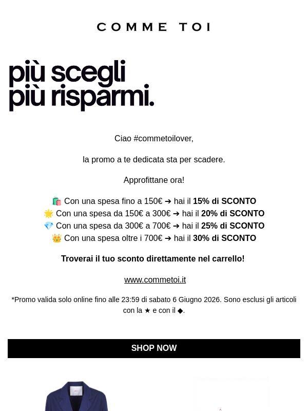 La promo sta per scadere!