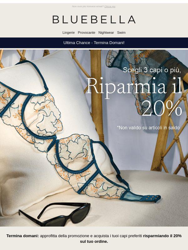 Ultima chance: 20% di sconto su tre o più capi