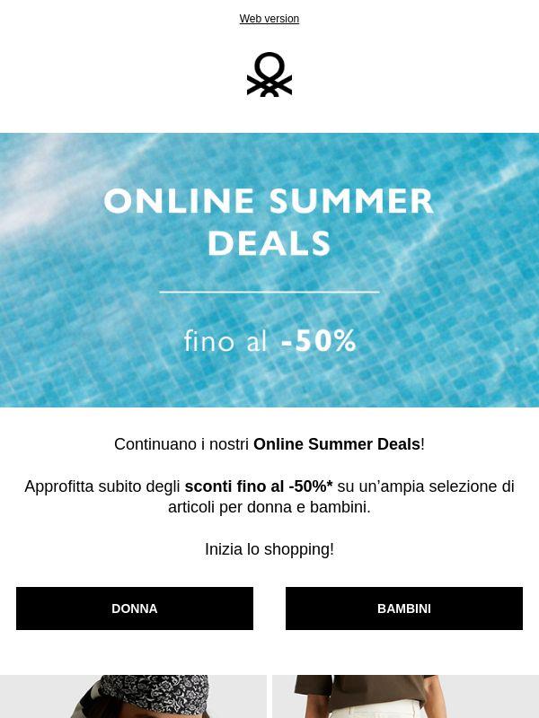 Continuano gli Online Summer Deals: fino al -50%