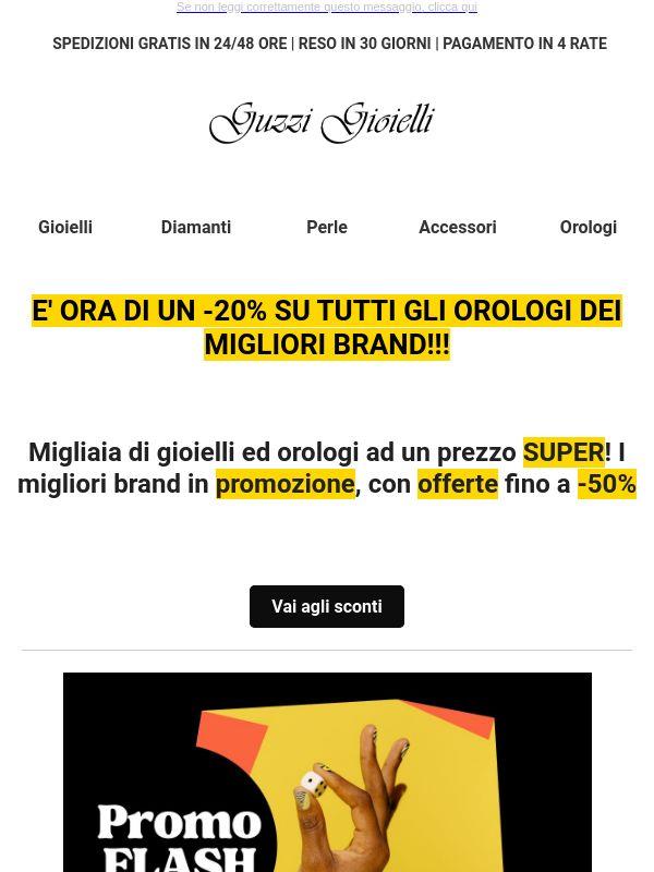 PROMO FLASH -20% con codice FLASH20