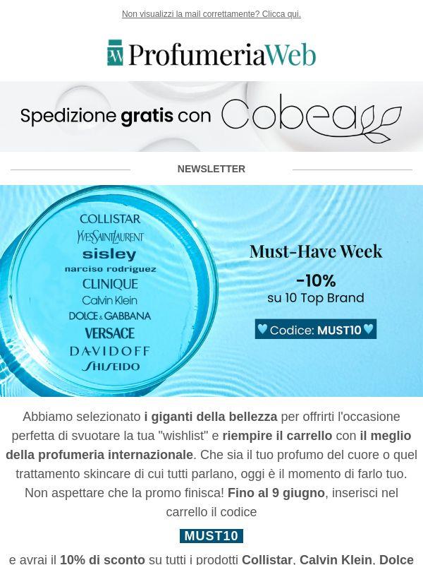 🗓️ Ancora per poco: -10% sui tuoi brand preferiti...