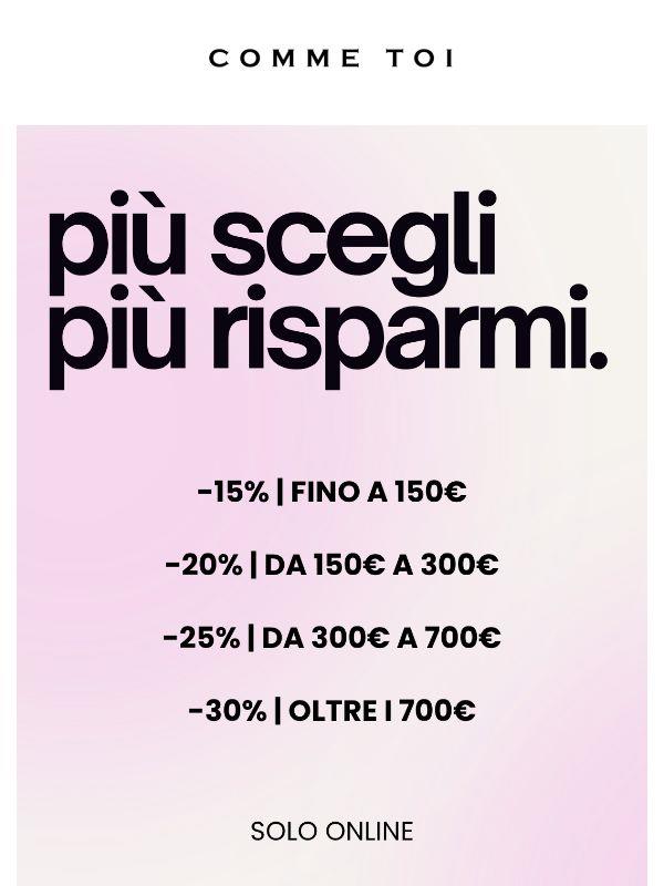 Più shopping fai, più il tuo sconto sale!