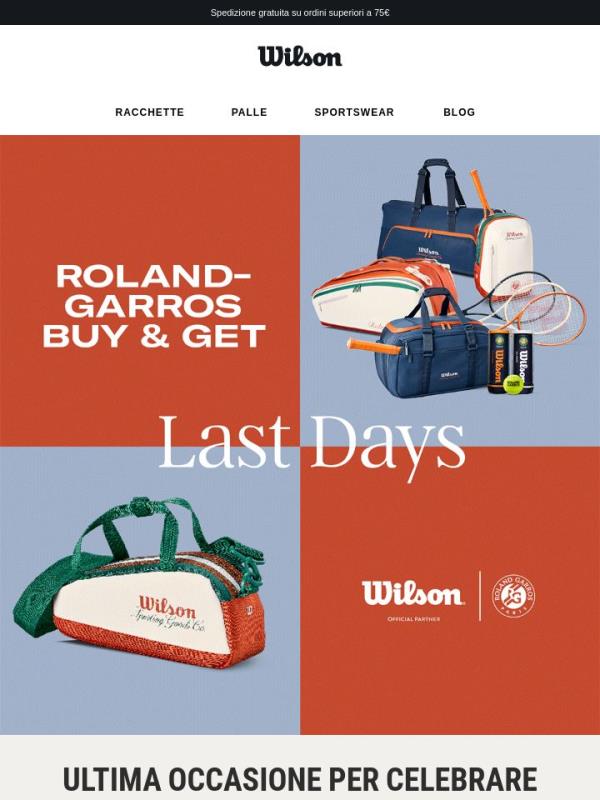 Le offerte esclusive Roland-Garros stanno per terminare: non lasciartele sfuggire