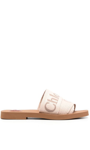 Woody linen sandals