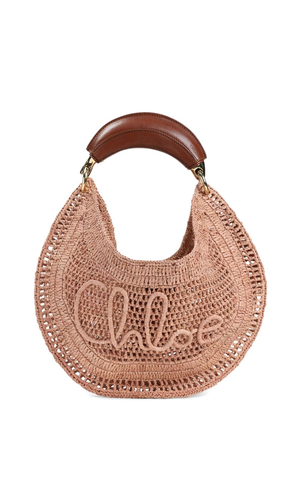 Summer Banana rafia hobo bag