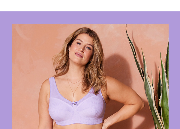 Reggiseno sostenitivo senza ferretto con texture e coppa C-H