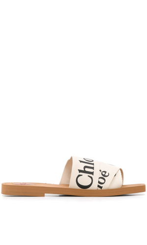 Woody linen sandals