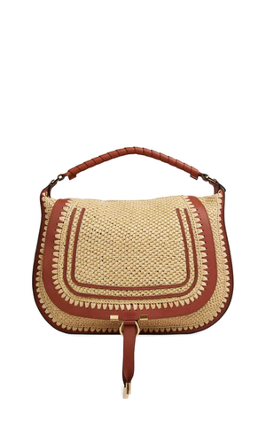 Marcie medium rafia tote bag