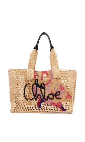 Summer Banana rafia tote bag