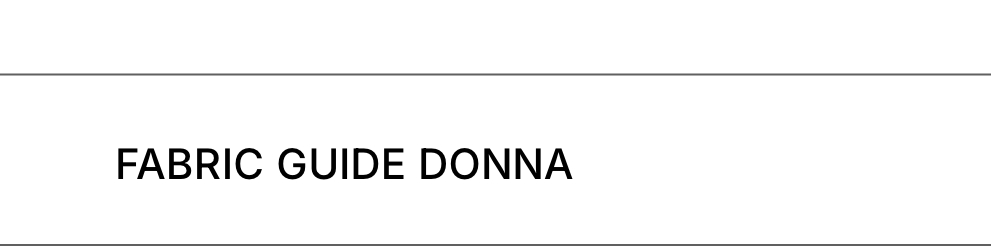 Fabric guide donna
