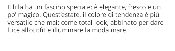 Il lilla ha un fascino speciale