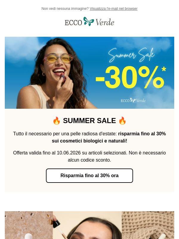 🔥SUMMER SALE🔥 Risparmia fino al 30%