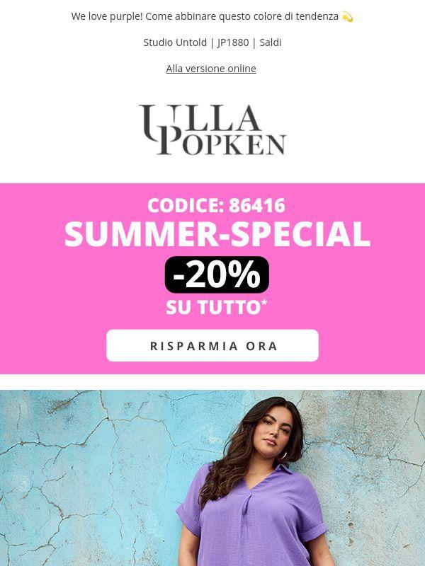 ⏰ Solo per oggi: -20% su tutto