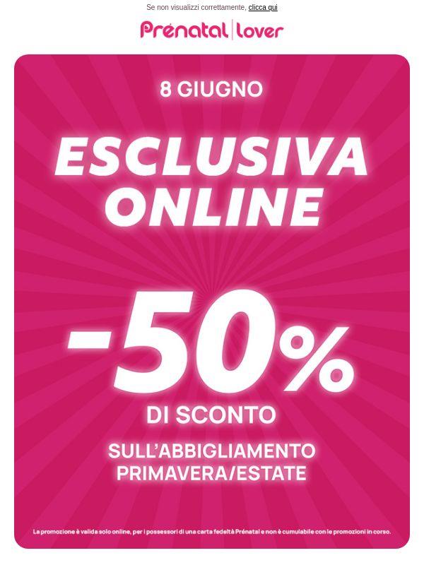 ⚡ 24 ore di sconti: -50% sull’abbigliamento Primavera Estate