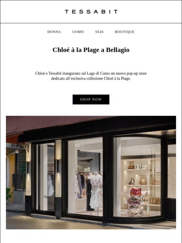 Il nuovo pop-up di Chloé sul Lago di Como
