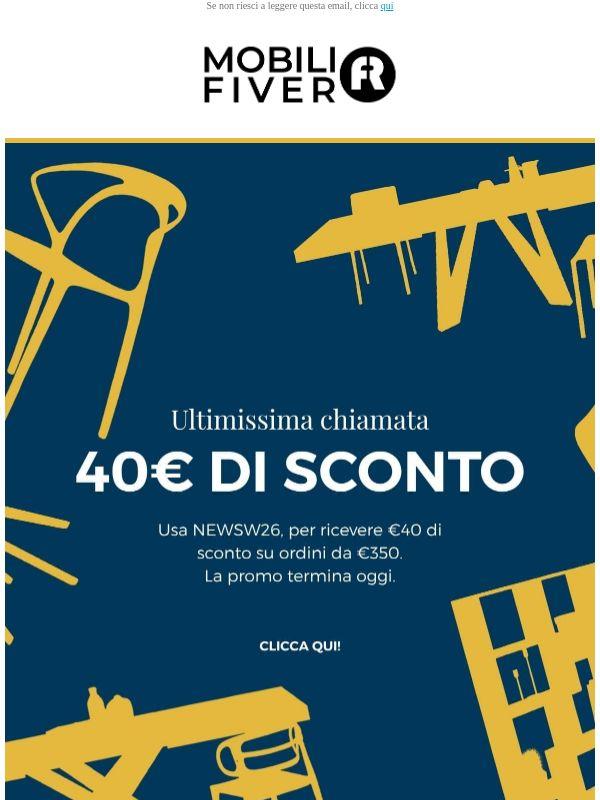 Ultime ore: 40€ di sconto con NEWSW26