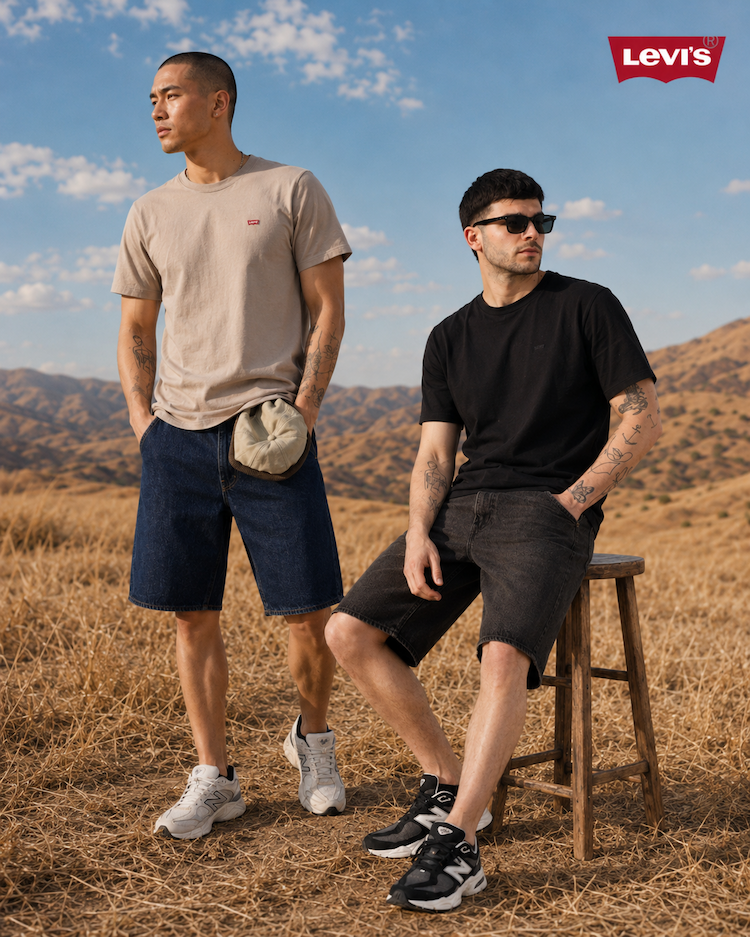 LEVI'S Shorts 468™ Loose in denim nero