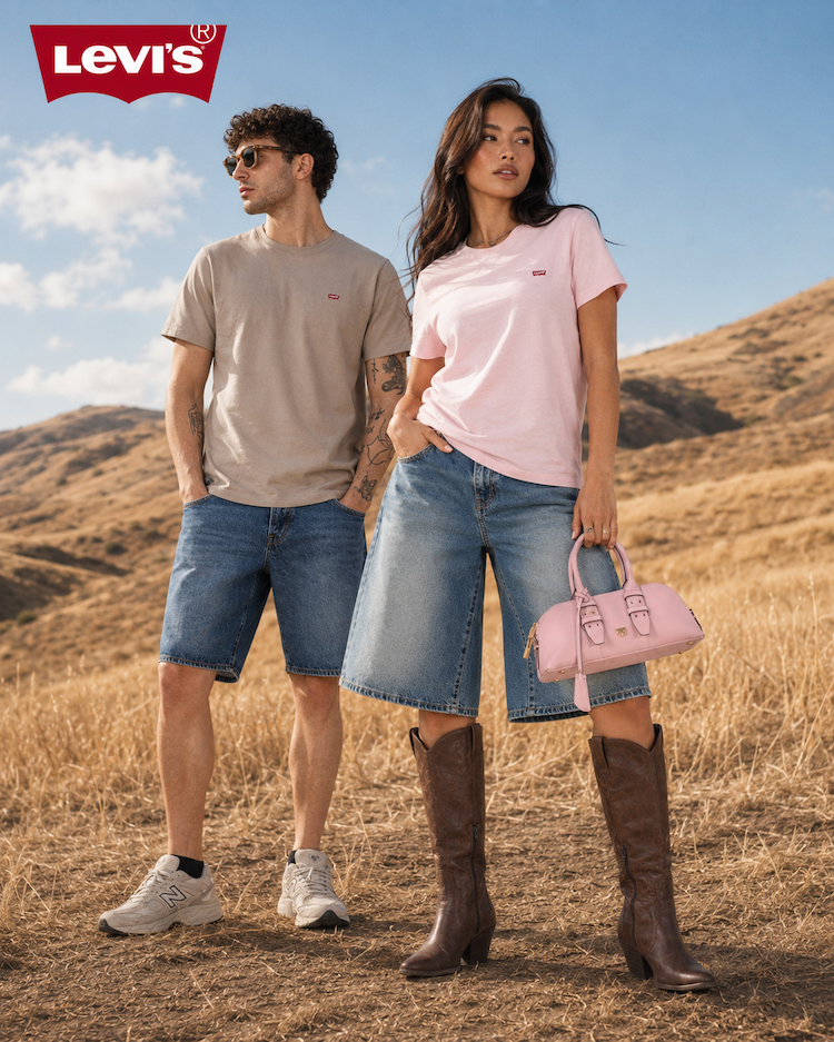 LEVI'S Bermuda in denim medio 